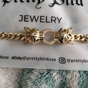 Panter Yellow Gold Plated Bracelet